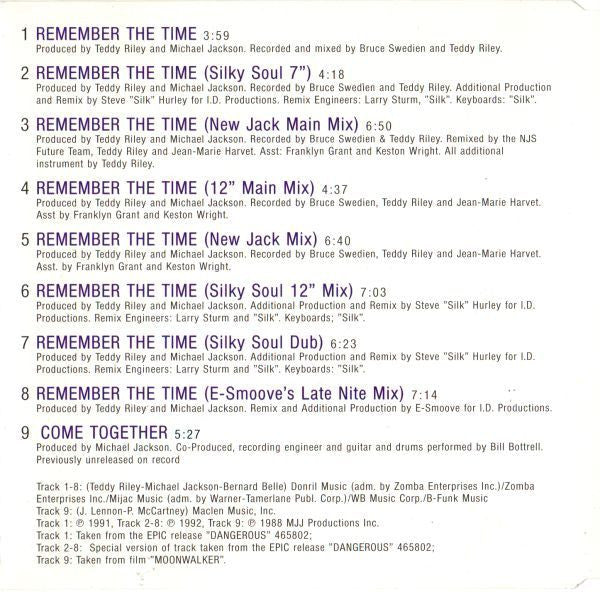 Michael Jackson : Remember The Time (CD, Maxi)