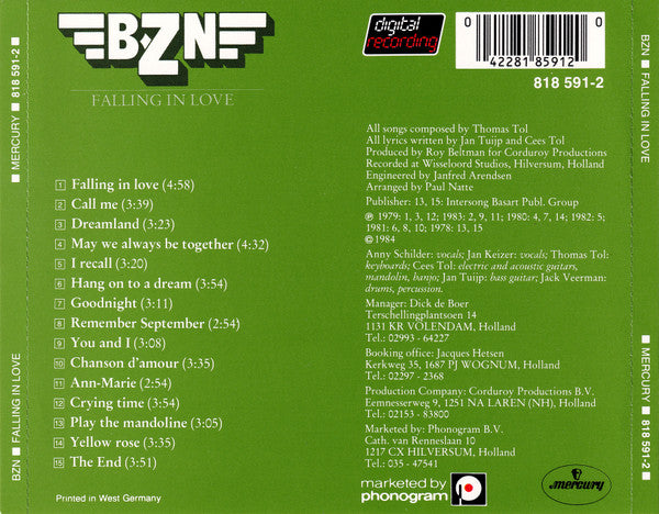 BZN : Falling In Love (CD, Comp)