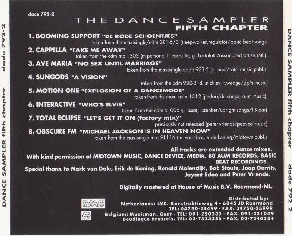 Various : The Dance Sampler - 5th Chapter (CD, Comp, Smplr)