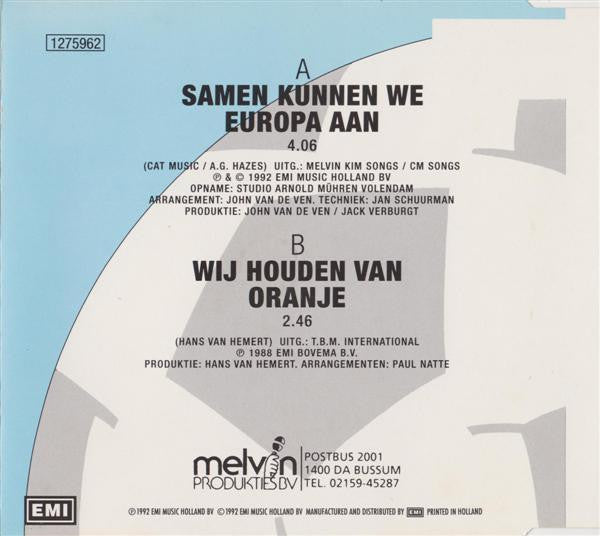 André Hazes : Samen Kunnen We Europa Aan (CD, Single)