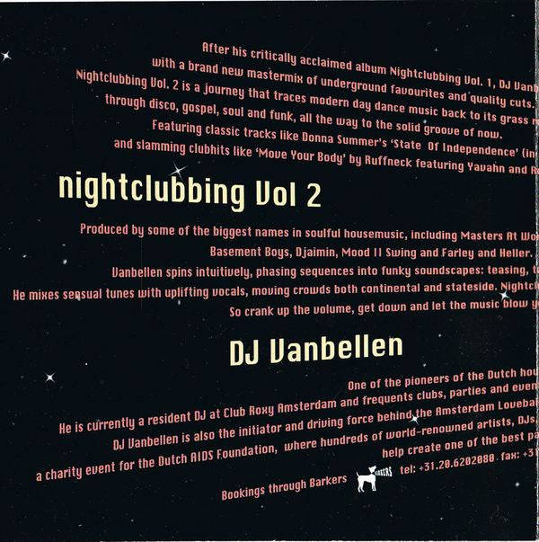DJ Van Bellen : Nightclubbing Vol. 2 (CD, Comp, Mixed)
