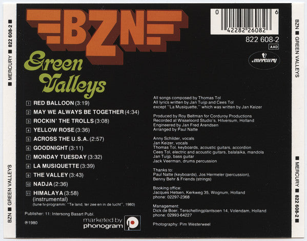 BZN : Green Valleys (CD, Album, RE)