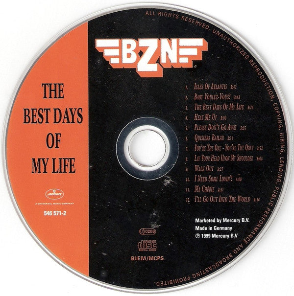 BZN : The Best Days Of My Life (CD, Album)