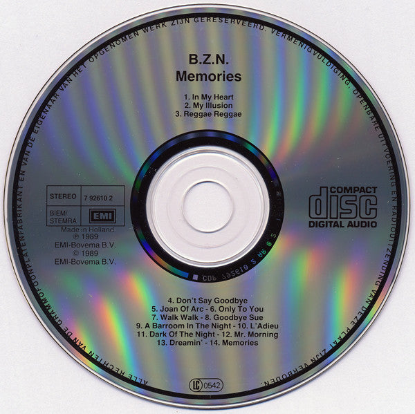 BZN : Memories (CD, Comp, RE)