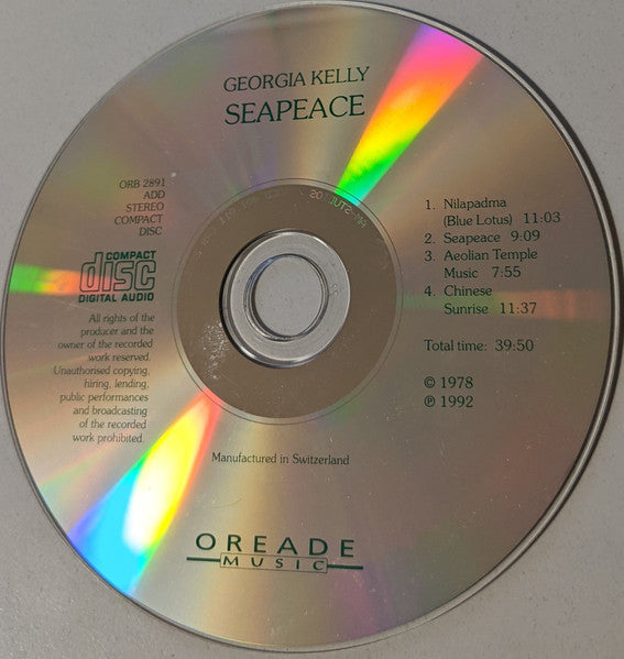 Georgia Kelly : Seapeace  (CD, Album)