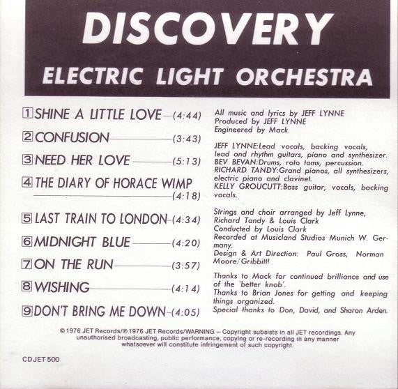 Electric Light Orchestra : Discovery (CD, Album, RE)