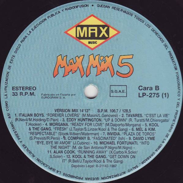 Toni Peret & José Mª Castells : Max Mix 5 (2ª Parte) (LP, Comp, Mixed)