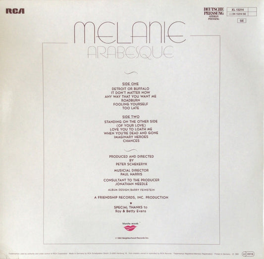 Melanie (2) : Arabesque (LP, Album)