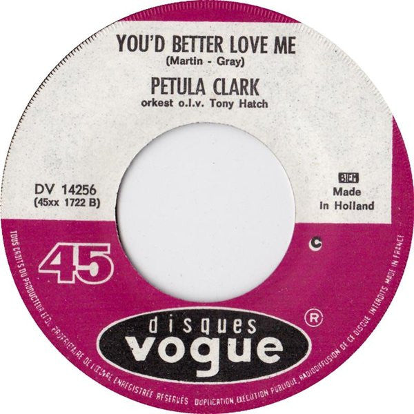 Petula Clark : Down Town (7", Single)