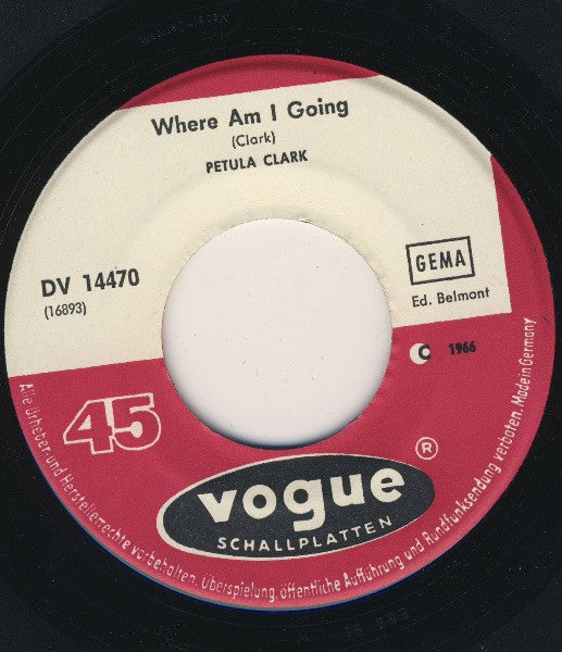 Petula Clark : My Love (7", Single, Mono)