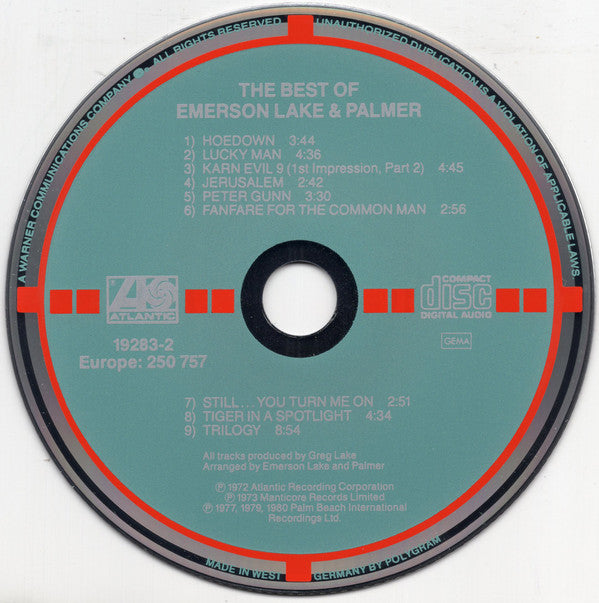 Emerson, Lake & Palmer : The Best Of Emerson Lake & Palmer (CD, Comp, RE, Tar)