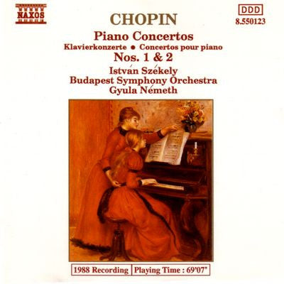 Frédéric Chopin - Istvan Szekely, Budapest Symphony Orchestra, Gyula Németh : Piano Concertos Nos. 1 & 2 (CD)