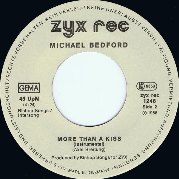 Michael Bedford : More Than A Kiss (7", Single)