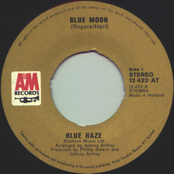Blue Haze (2) : Blue Moon / Little Lady Love Me (7", Single)