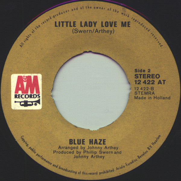 Blue Haze (2) : Blue Moon / Little Lady Love Me (7", Single)