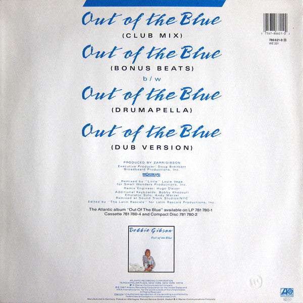 Debbie Gibson : Out Of The Blue (12")