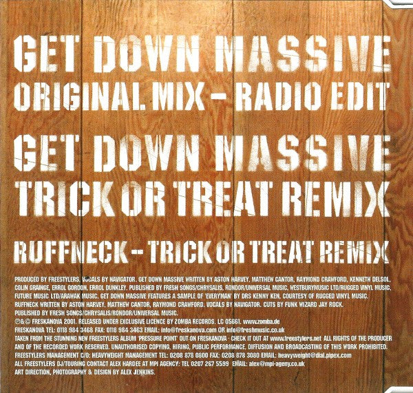 Freestylers Featuring Navigator : Get Down Massive (CD, Maxi)