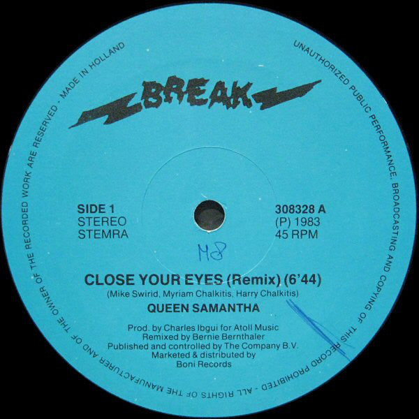 Queen Samantha : Close Your Eyes / Summer Dream (12")