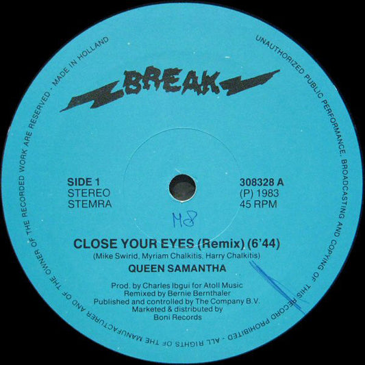 Queen Samantha : Close Your Eyes / Summer Dream (12")