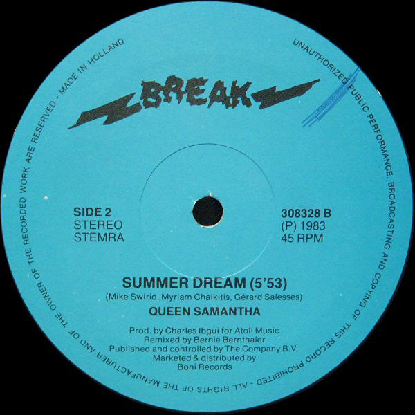 Queen Samantha : Close Your Eyes / Summer Dream (12")