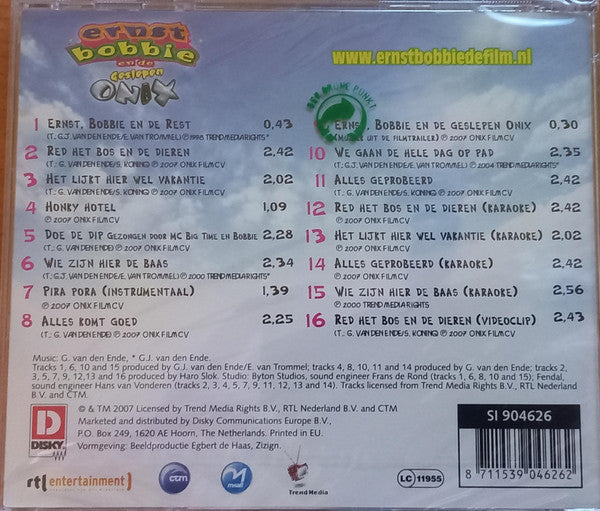 Ernst & Bobbie : Ernst, Bobbie En De Geslepen Onix (CD, Album)