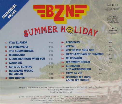 BZN : Summer Holiday (CD, Album, Comp, Ltd + Cass, Album, Comp, Ltd)
