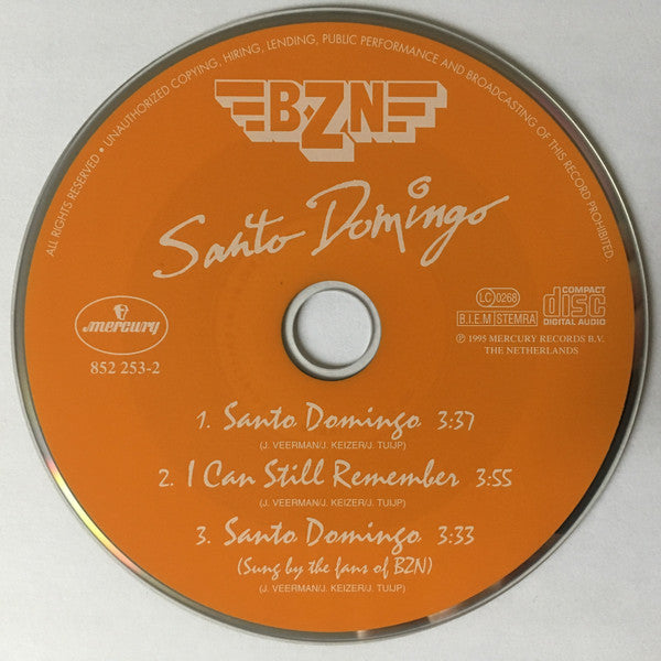 BZN : Santo Domingo (CD, Maxi, Ora)