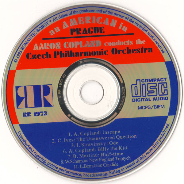Aaron Copland Conducts The Czech Philharmonic Orchestra : An American In Prague (CD, Album)