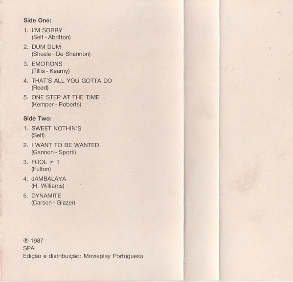 Brenda Lee : I'm Sorry (Cass, Album, Comp)