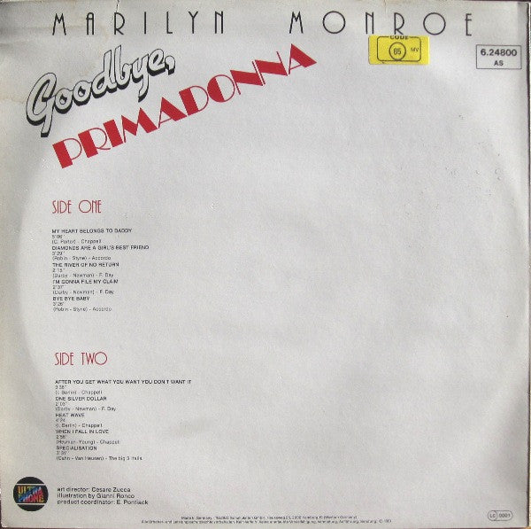 Marilyn Monroe : Goodbye, Primadonna (LP, Comp)
