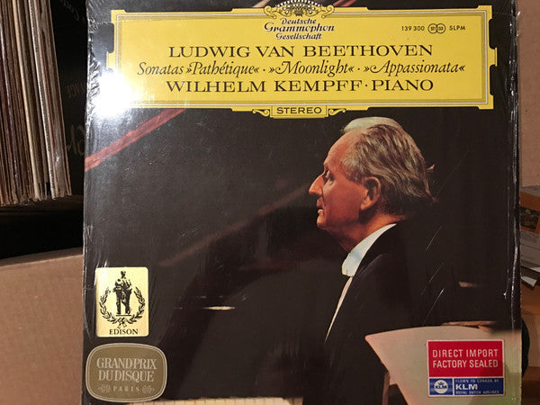Ludwig van Beethoven – Wilhelm Kempff : Sonaten - Pathétique · Mondschein - Moonlight · Appassionata (LP, RP)