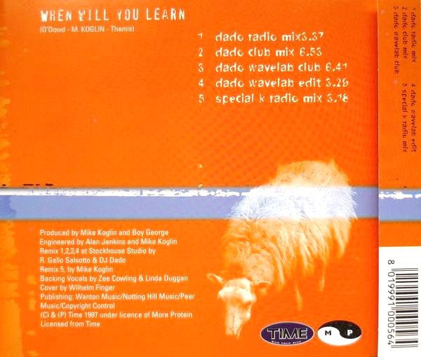 Boy George : When Will You Learn (CD, Single)