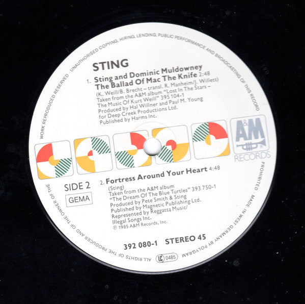 Sting : Moon Over Bourbon Street (12", Maxi)