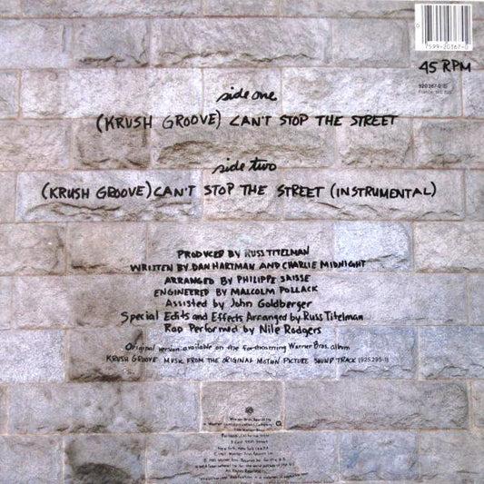 Chaka Khan : (Krush Groove) Can't Stop The Street (12", Maxi)