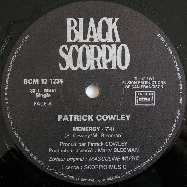Patrick Cowley : Menergy (12", Maxi)
