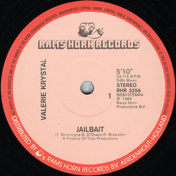 Valerie Krystal : Jailbait C/W Cut The Crap (12", Single)