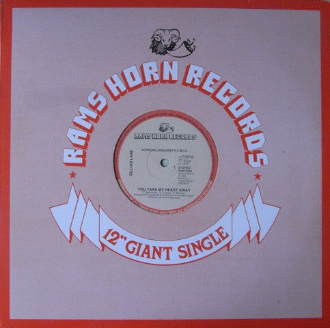 Gillian Lane : You Take My Heart Away (A Special Remixed Disconet Version) (12", S/Sided)