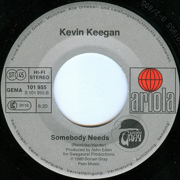 Kevin Keegan : England (7", Single)