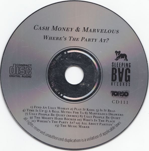 Cash Money & Marvelous : Where's The Party At? (CD, Album)