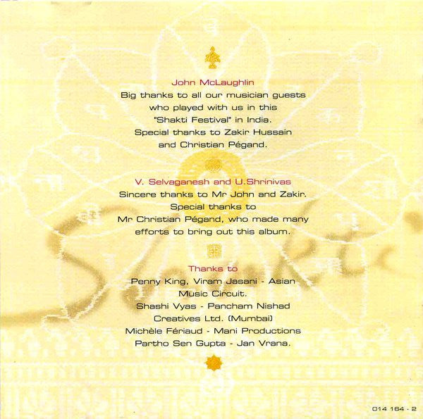 Shakti (2) : Saturday Night In Bombay (CD, Album)