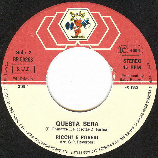 Ricchi E Poveri : Made In Italy (7", Single)
