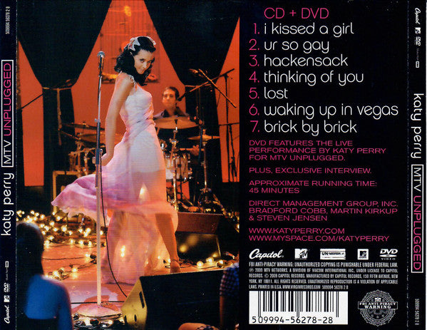Katy Perry : MTV Unplugged (CD, Album + DVD-V, NTSC + Ltd)