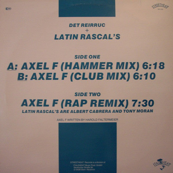 Det Reirruc & The Latin Rascals : Axel F (12", Maxi)