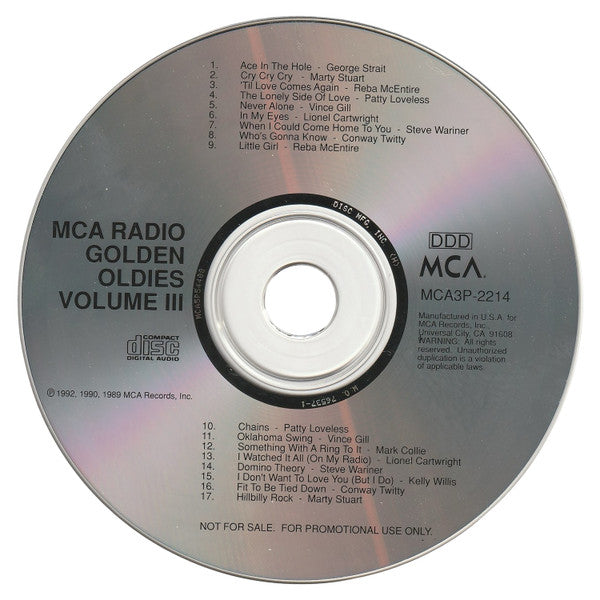 Various : MCA Radio Golden Oldies - Volume III (CD, Comp, Promo)