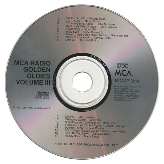 Various : MCA Radio Golden Oldies - Volume III (CD, Comp, Promo)
