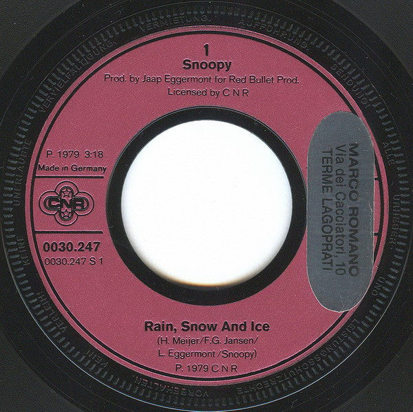 Snoopy (3) : Rain, Snow And Ice (7", Single)