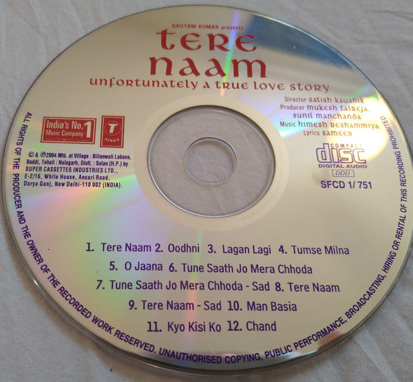Himesh Reshammiya, Sameer : Tere Naam (CD, RP)
