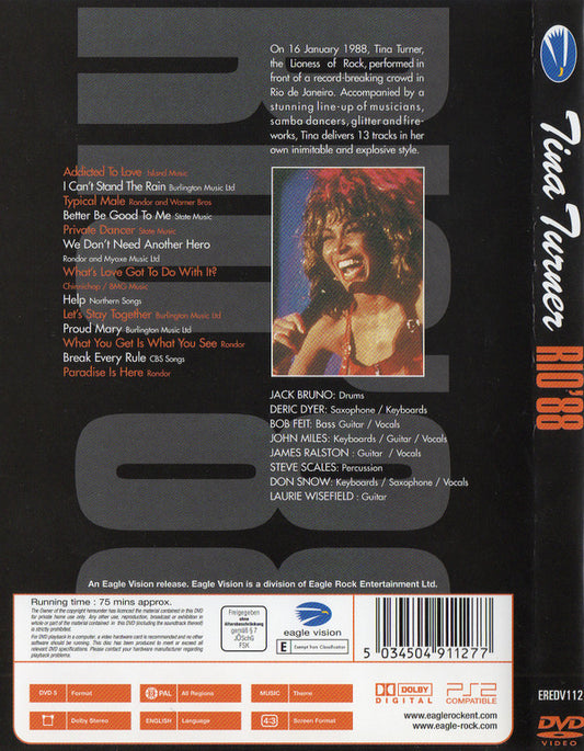 Tina Turner : Rio'88 (Live In Concert Rio De Janeiro) (DVD-V, RE, PAL)