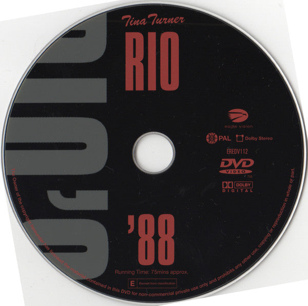 Tina Turner : Rio'88 (Live In Concert Rio De Janeiro) (DVD-V, RE, PAL)