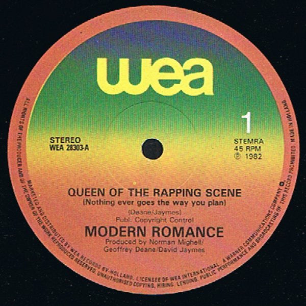 Modern Romance : Queen Of The Rapping Scene  (Nothing Ever Goes The Way You Plan) / Can You Move  (American Mix) (12", Maxi)